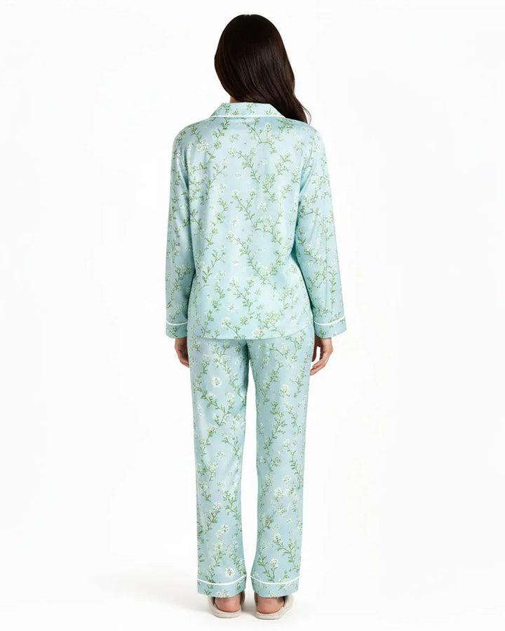 SOLACE CHICAll-Over Floral Print Long Sleeve Pajama Set