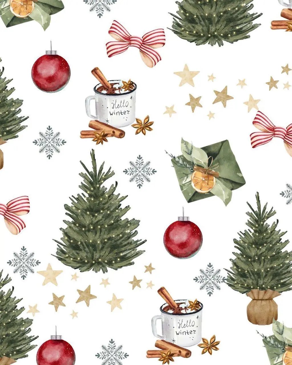 SOLACE CHICChristmas Tree Print Pajama Set