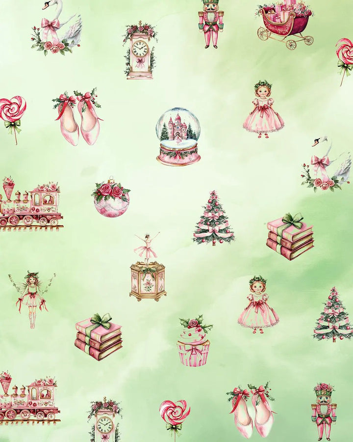SOLACE CHICNutcracker Little Girl Print Pajama Set