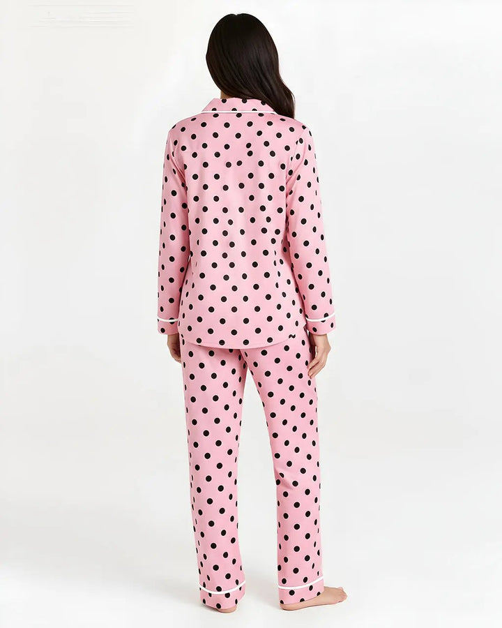 SOLACE CHICPolka Dot Print Pajama Set