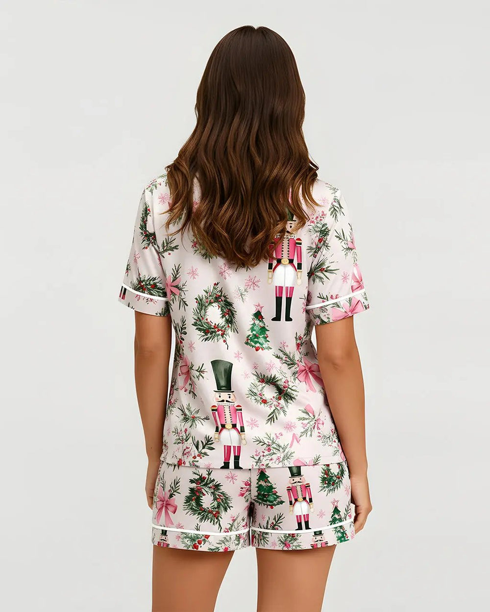SOLACE CHICChristmas Nutcrackers Print Pajama Set