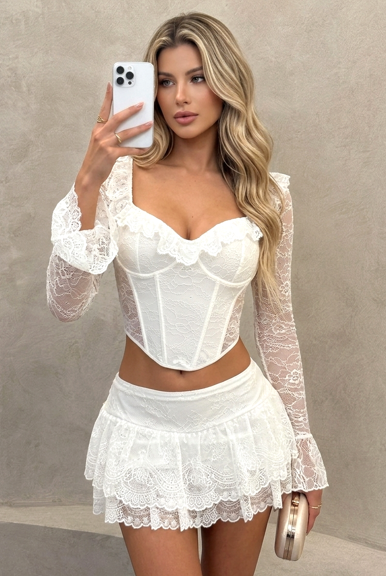 Romantic Sheer Lace Corset Top