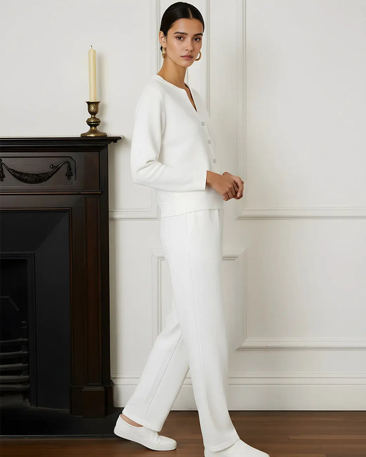 Basic Crewneck Button Down Top SOLACE