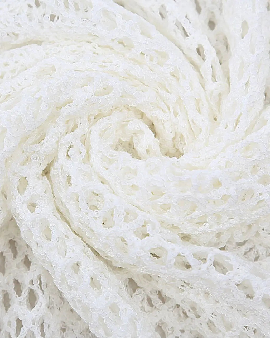 SOLACE  White Crochet Knit Fringed Poncho Beach Cover Up 