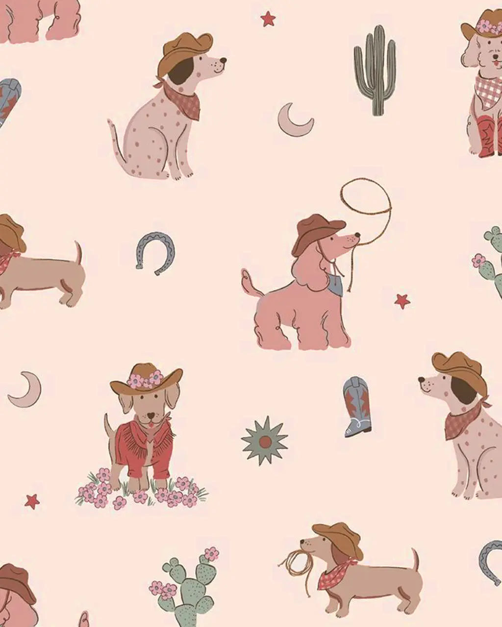 SOLACE CHICCowboy Dogs Print Pajama Set