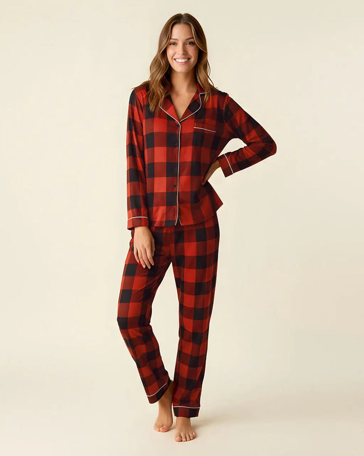 SOLACE CHICClassic Buffalo Plaid Pajama Set