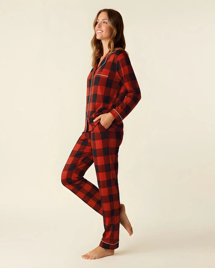SOLACE CHICClassic Buffalo Plaid Pajama Set