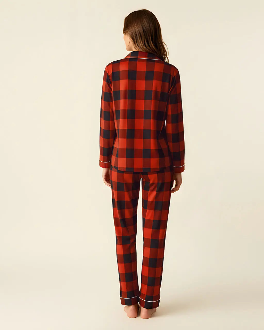 SOLACE CHICClassic Buffalo Plaid Pajama Set