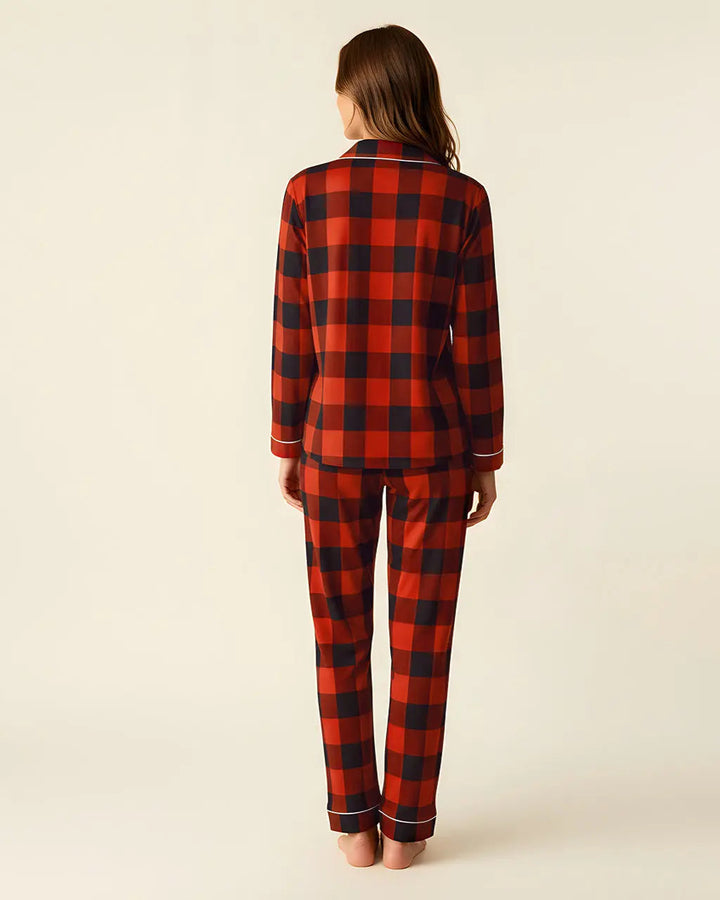 SOLACE CHICClassic Buffalo Plaid Pajama Set