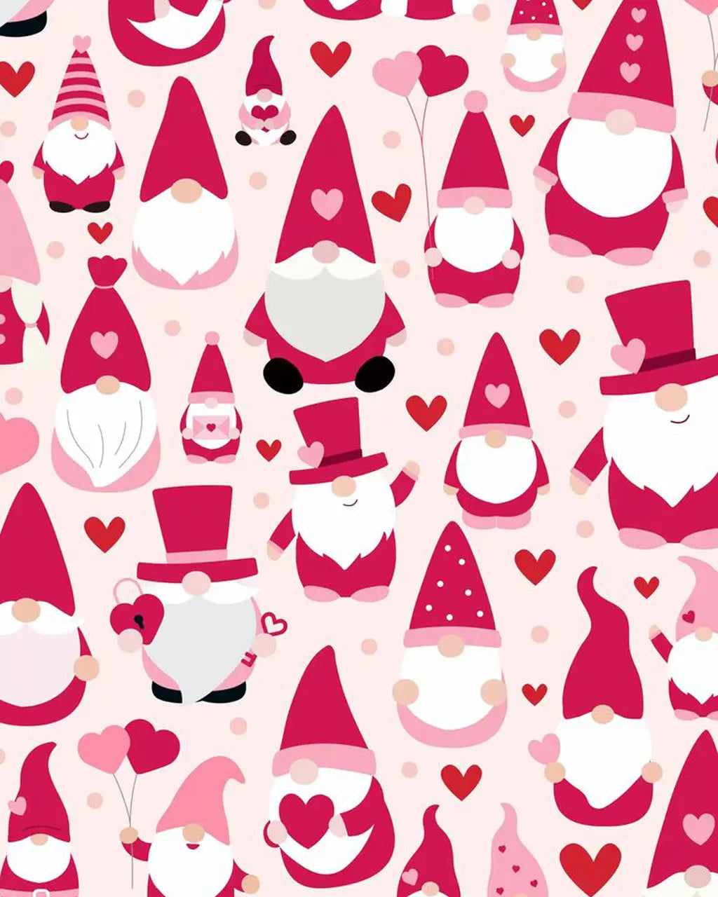 SOLACE CHICValentines Gnome Heart Print Pajama Set