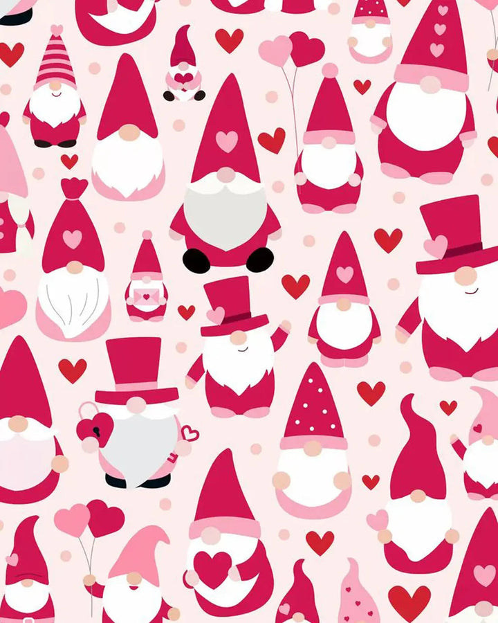 SOLACE CHICValentines Gnome Heart Print Pajama Set