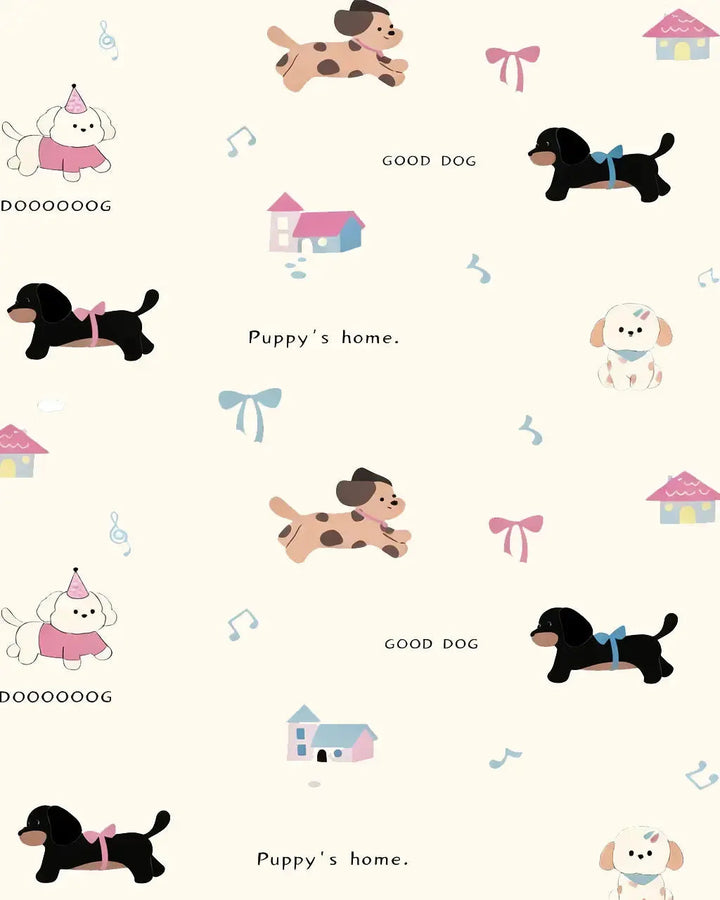SOLACE CHICAdorable Puppy Bow Pattern Pajama Set