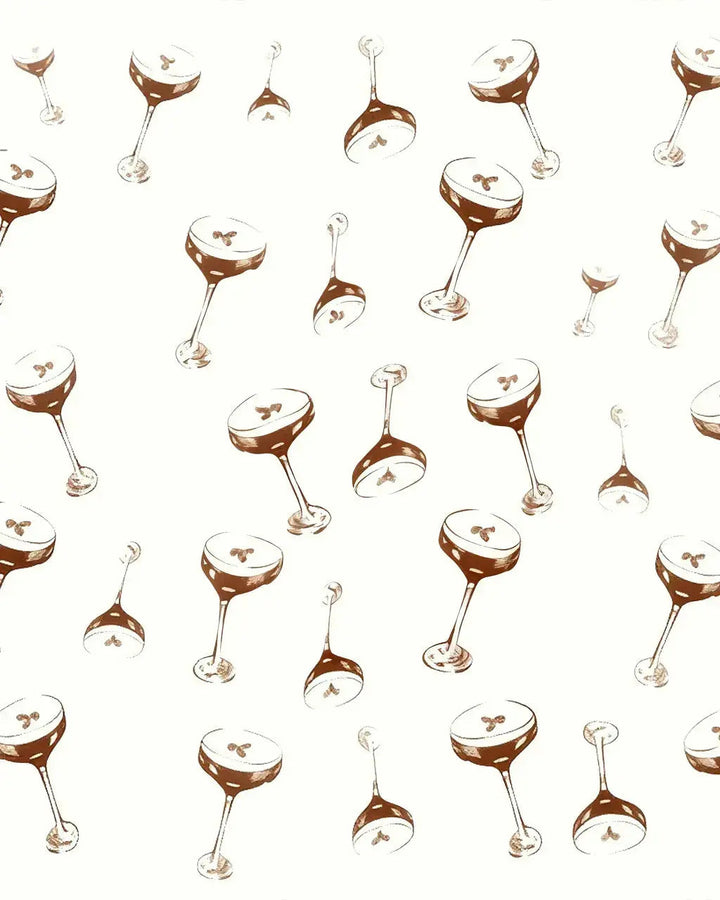 SOLACE CHICEspresso Martini Drink Print Pajama Set