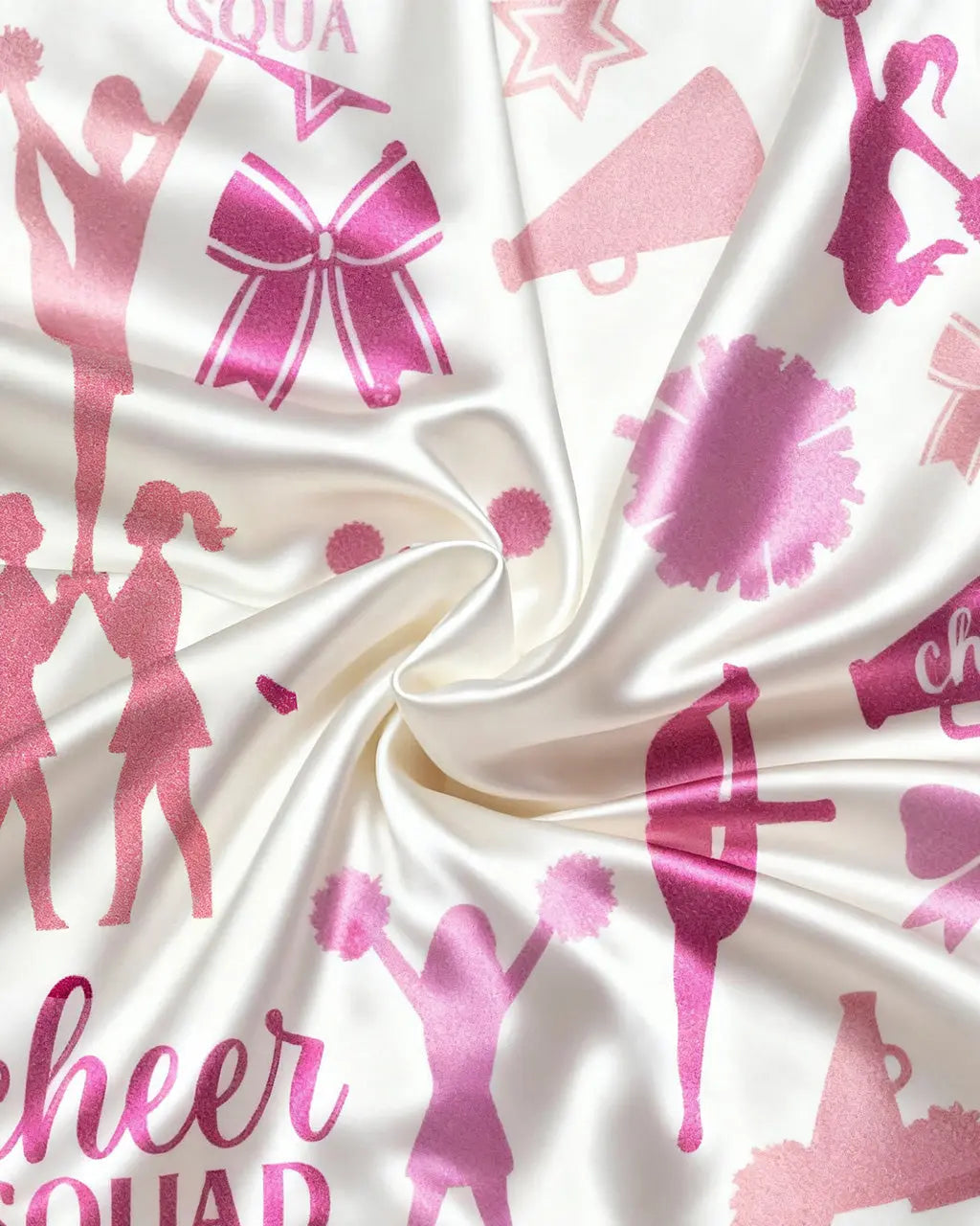 SOLACE CHICCheerleading Pattern Satin Pajama Set