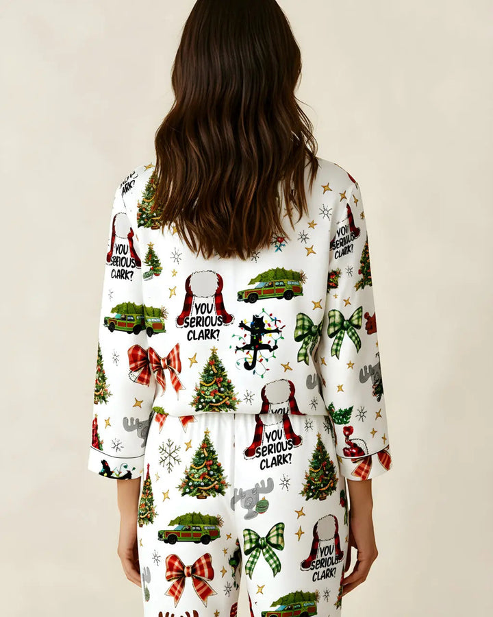 SOLACE CHICYou Serious Clark Print Pajama Set