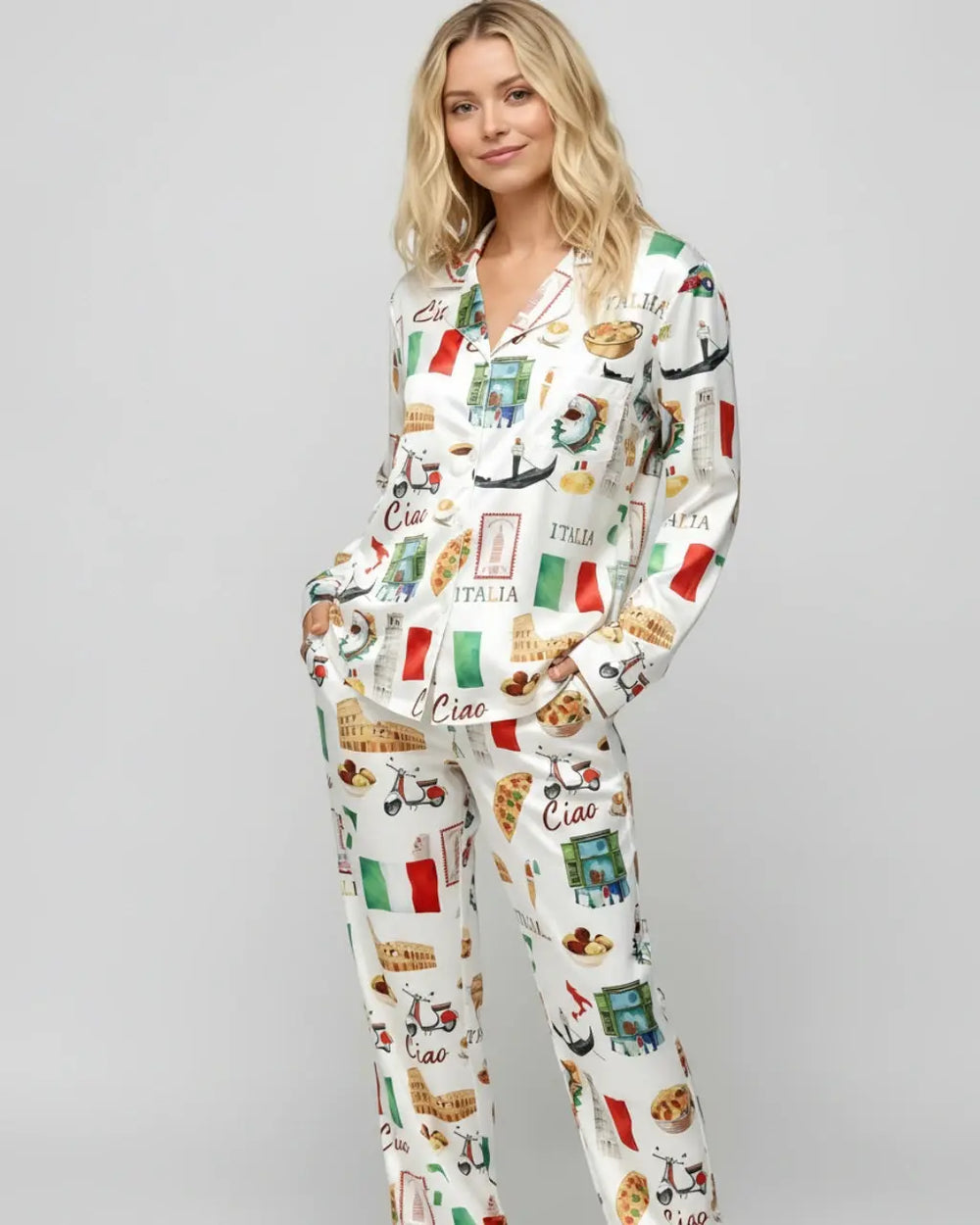 SOLACE CHICItaly Roma Travel Pajama Set