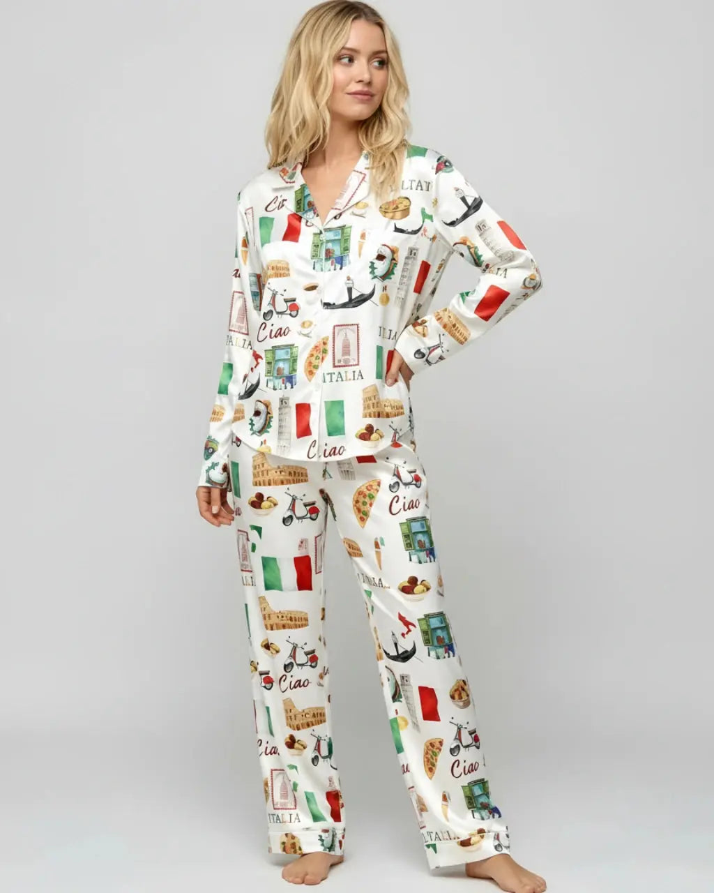 SOLACE CHICItaly Roma Travel Pajama Set