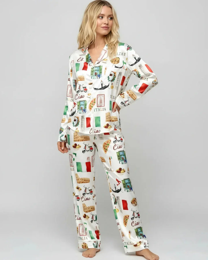 SOLACE CHICItaly Roma Travel Pajama Set