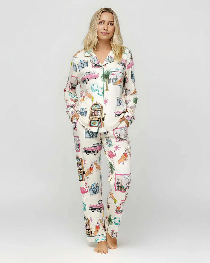 SOLACE CHICLas Vegas Travel Pajama Set