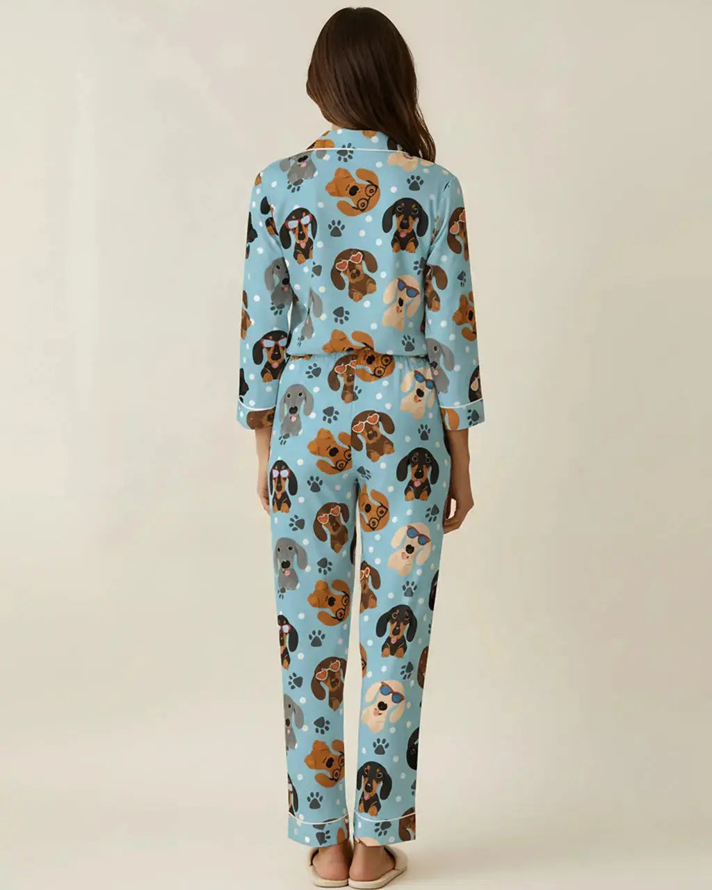 SOLACE CHICDog Pets Print Pajama Set