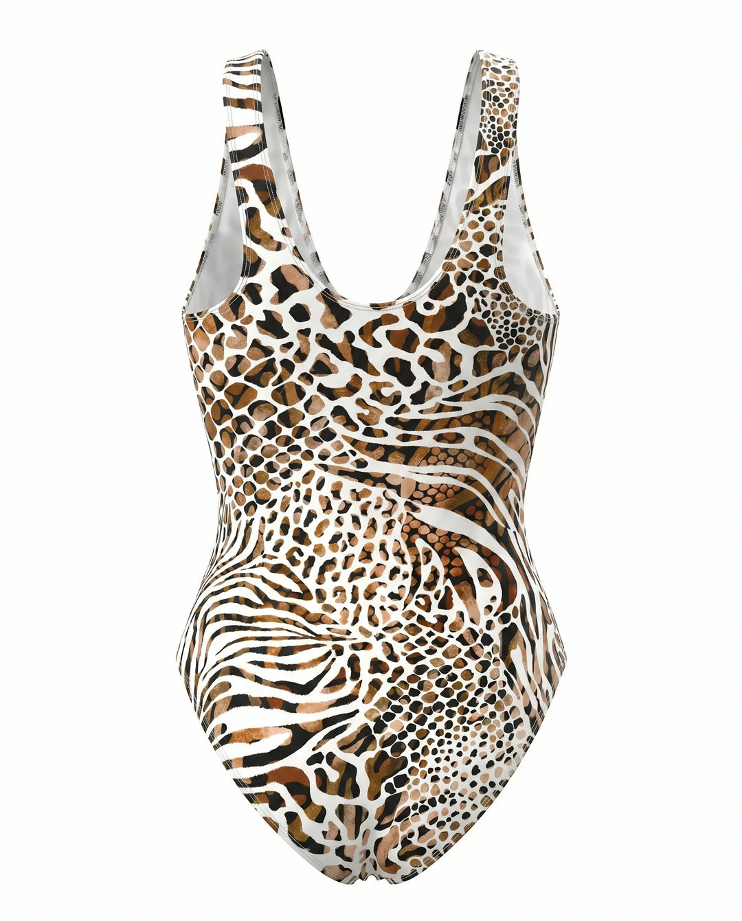SOLACE  Leopard Print Halter Neck Keyhole One-Piece Swimsuit 