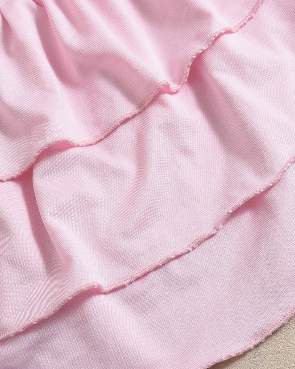 Pink Halter Cowl Neck Ruffled Mini Skirt Summer Set