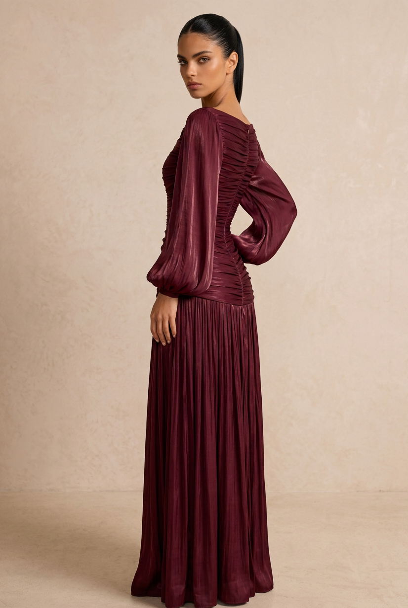 Luxury Shiny A-Line Formal Maxi Dress
