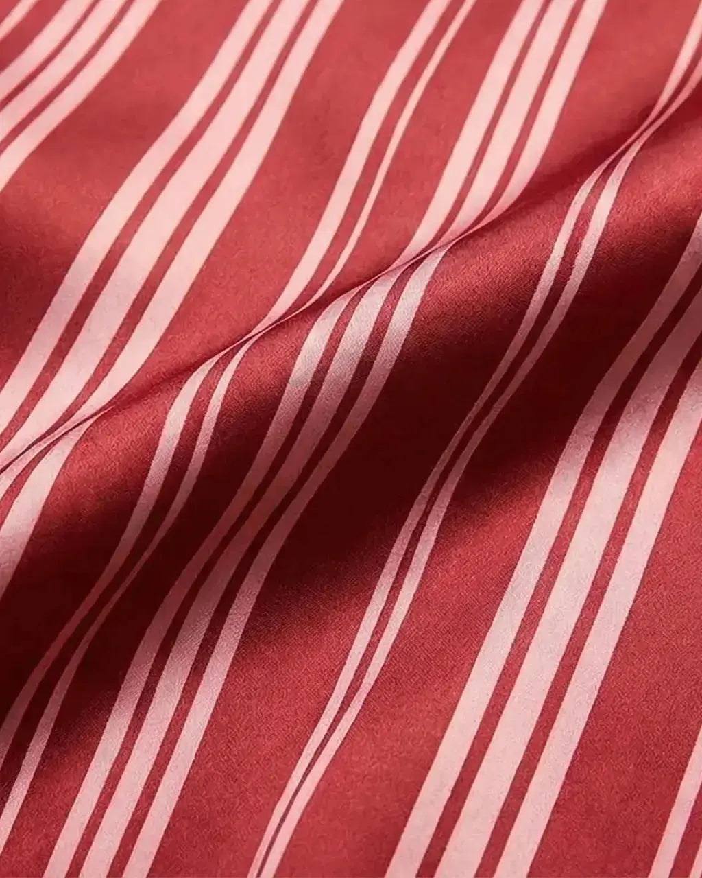 SOLACE CHICLong Sleeve Satin Three Stripes Pajama Set