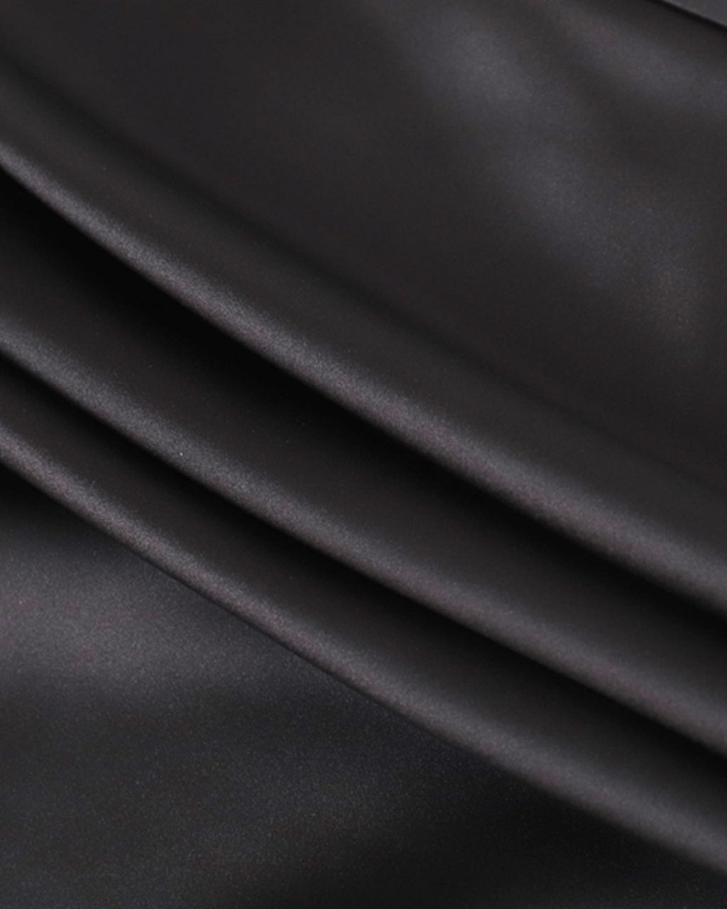 Elegant Black High Waist Slim Fit Satin Maxi Skirt