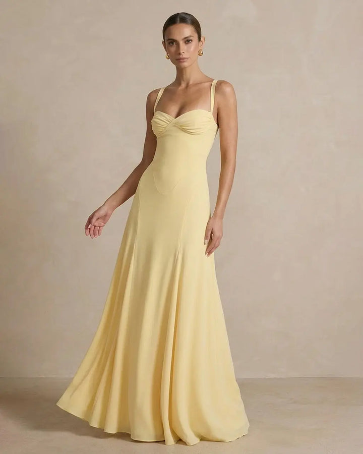 Elegant Spaghetti Strap Sleeveless Maxi Dress SOLACE