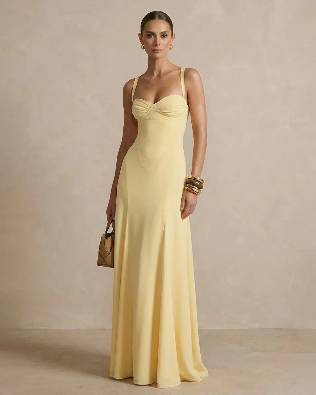 Elegant Spaghetti Strap Sleeveless Maxi Dress SOLACE