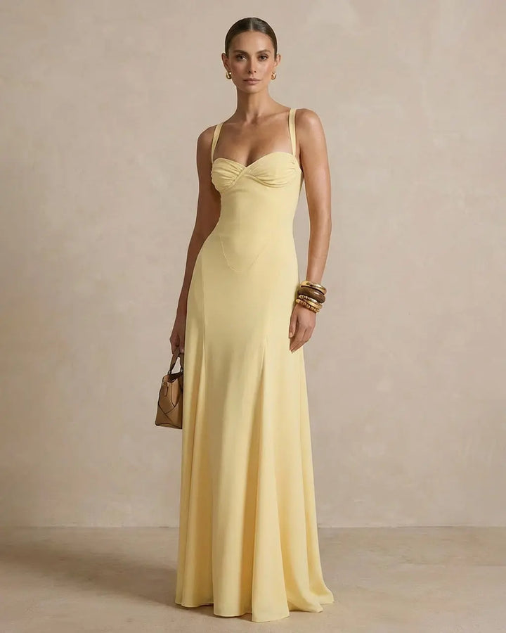Elegant Spaghetti Strap Sleeveless Maxi Dress SOLACE