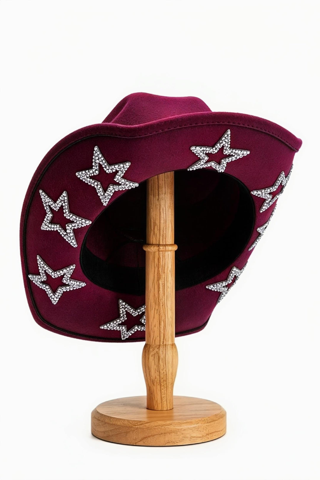 Rhinestone Star Burgundy Cowboy Hat