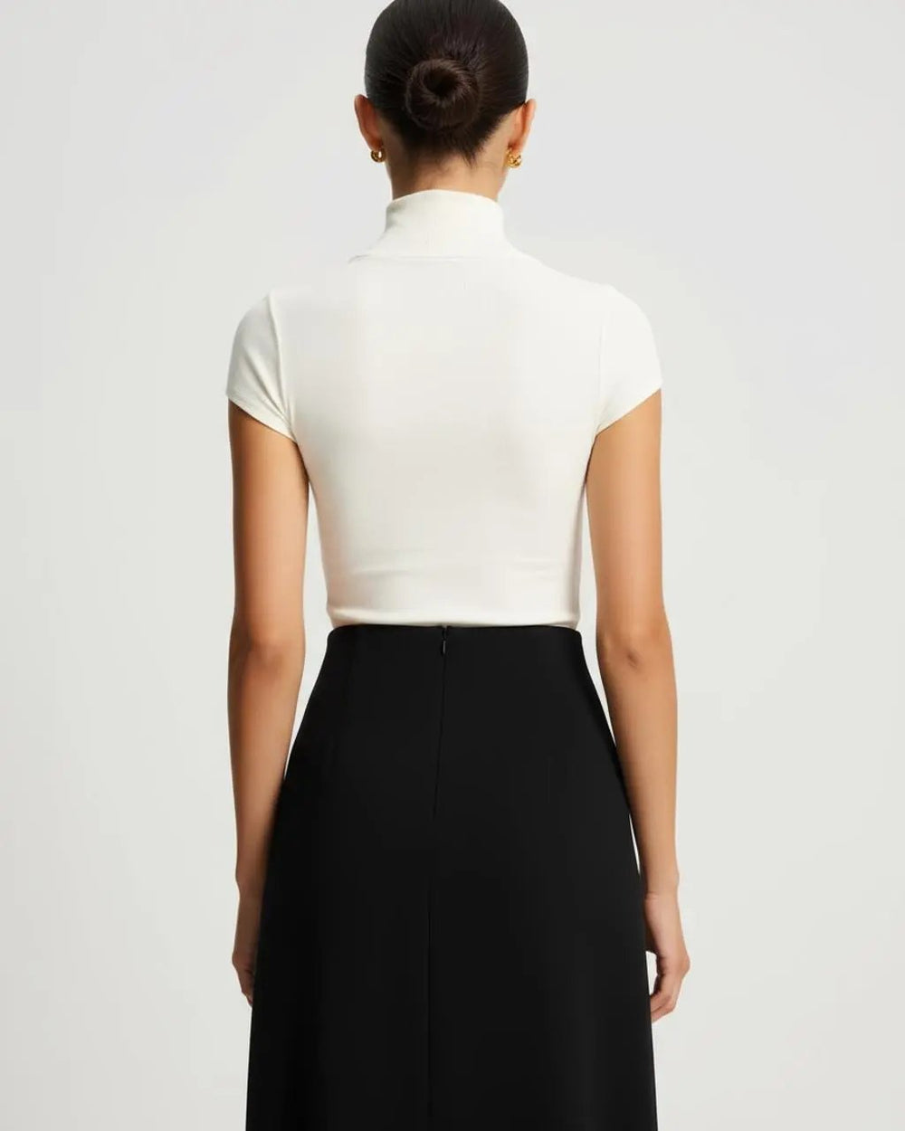 Classic Funnel Neck Slim-Fit Top SOLACE