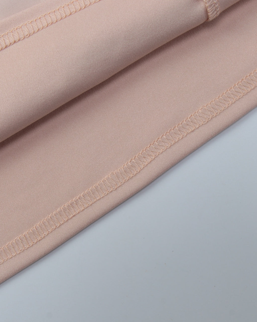 Nude Strapless Draped Satin Mini Dress SOLACE