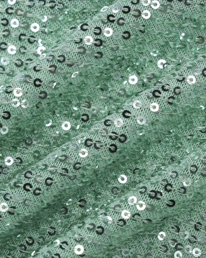 Strapless Sequin Embellished Chiffon Scarf Maxi Dress SOLACE