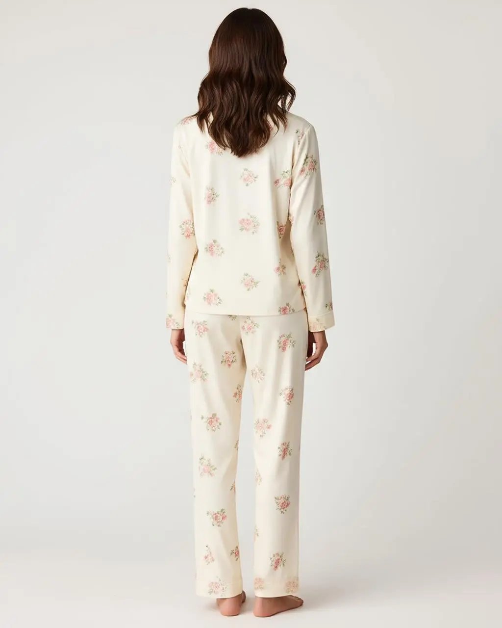 SOLACE CHICRetro Floral Collar Two-Piece Pajamas Set