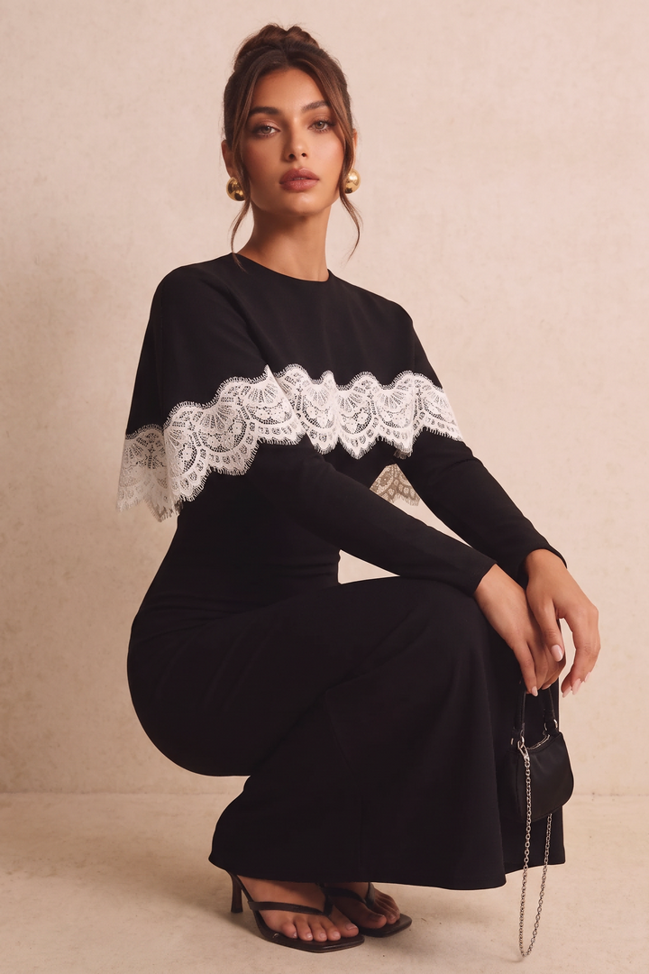 Women Elegant Lace Patchwork Mermaid Dress