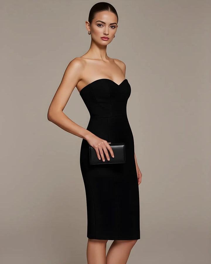 Strapless Bodycon Bandage Knee Dress SOLACE
