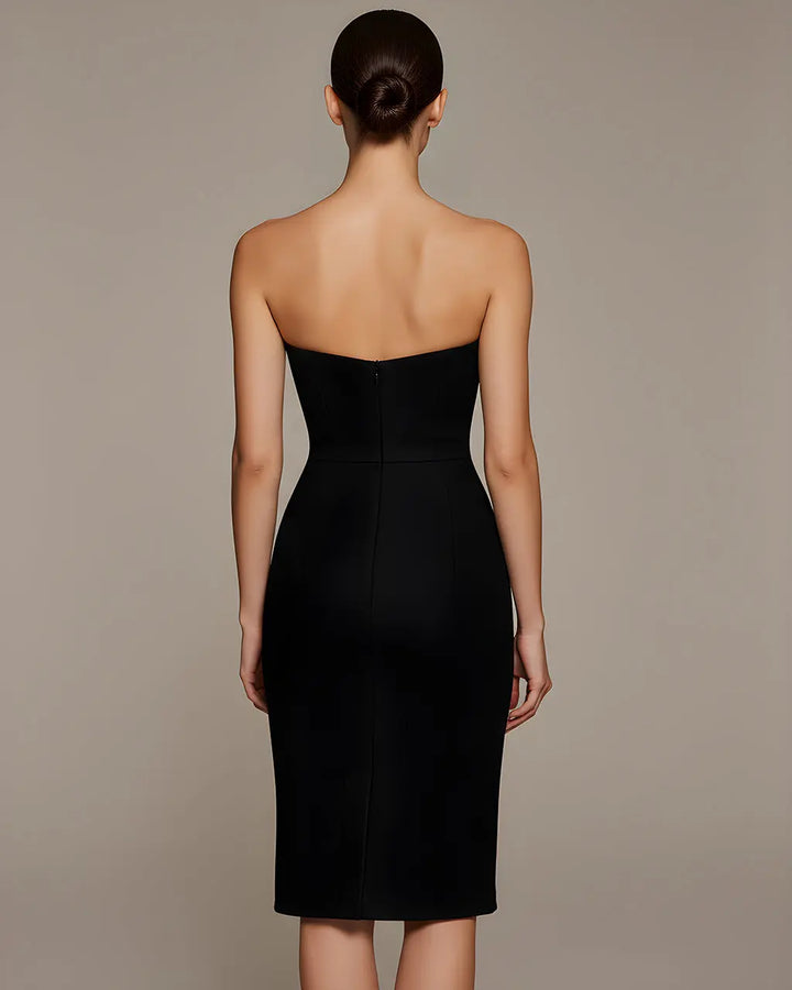 Strapless Bodycon Bandage Knee Dress SOLACE