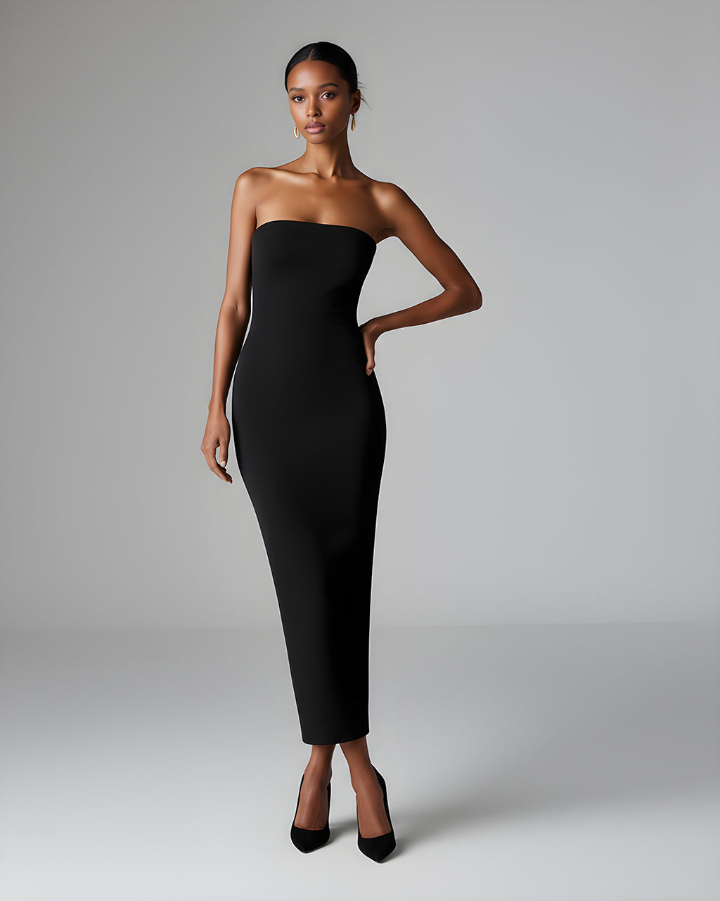 Classic Bodycon Tube Midi Dress SOLACE