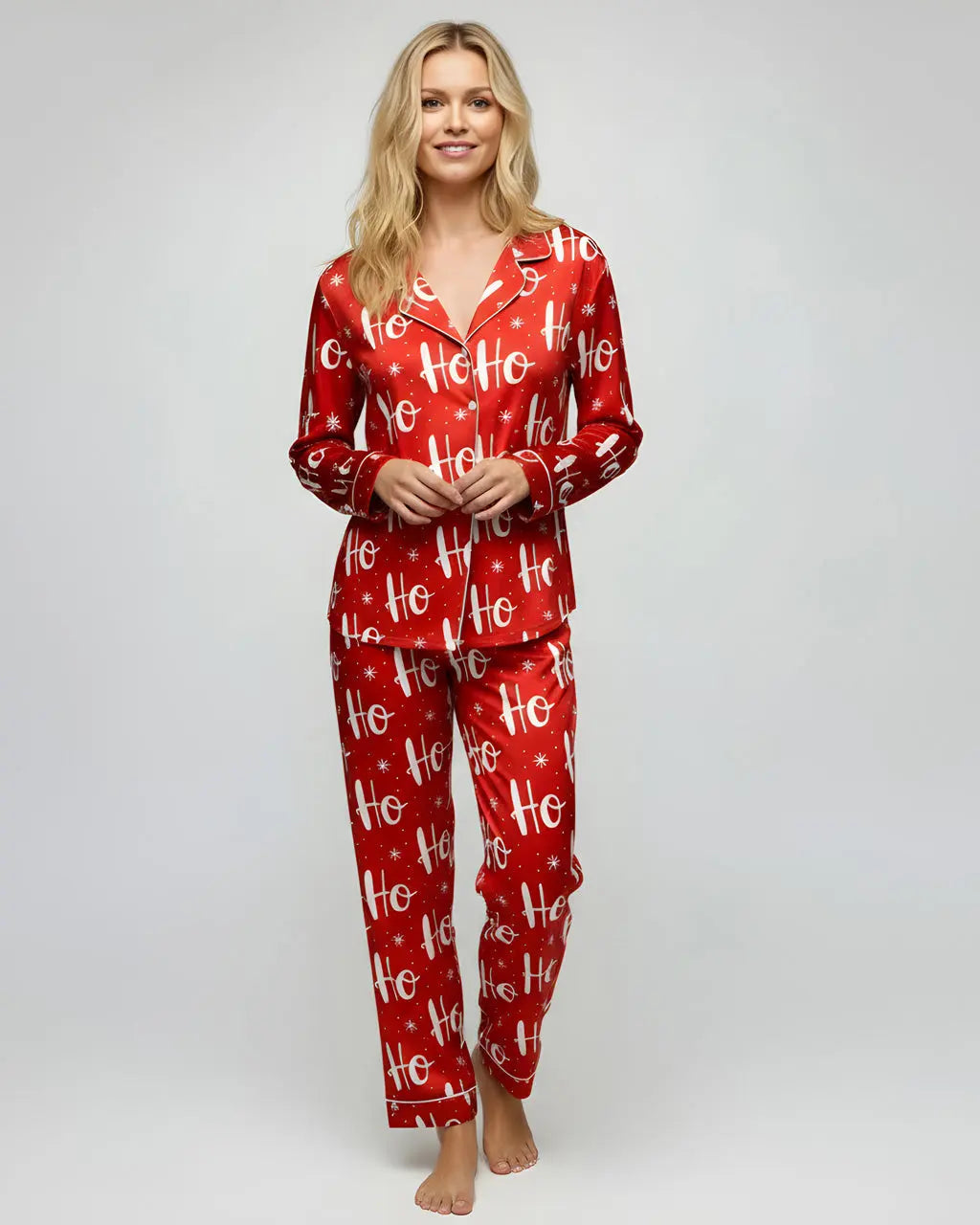 SOLACE CHICHoho Snowflake Print Pajama Set