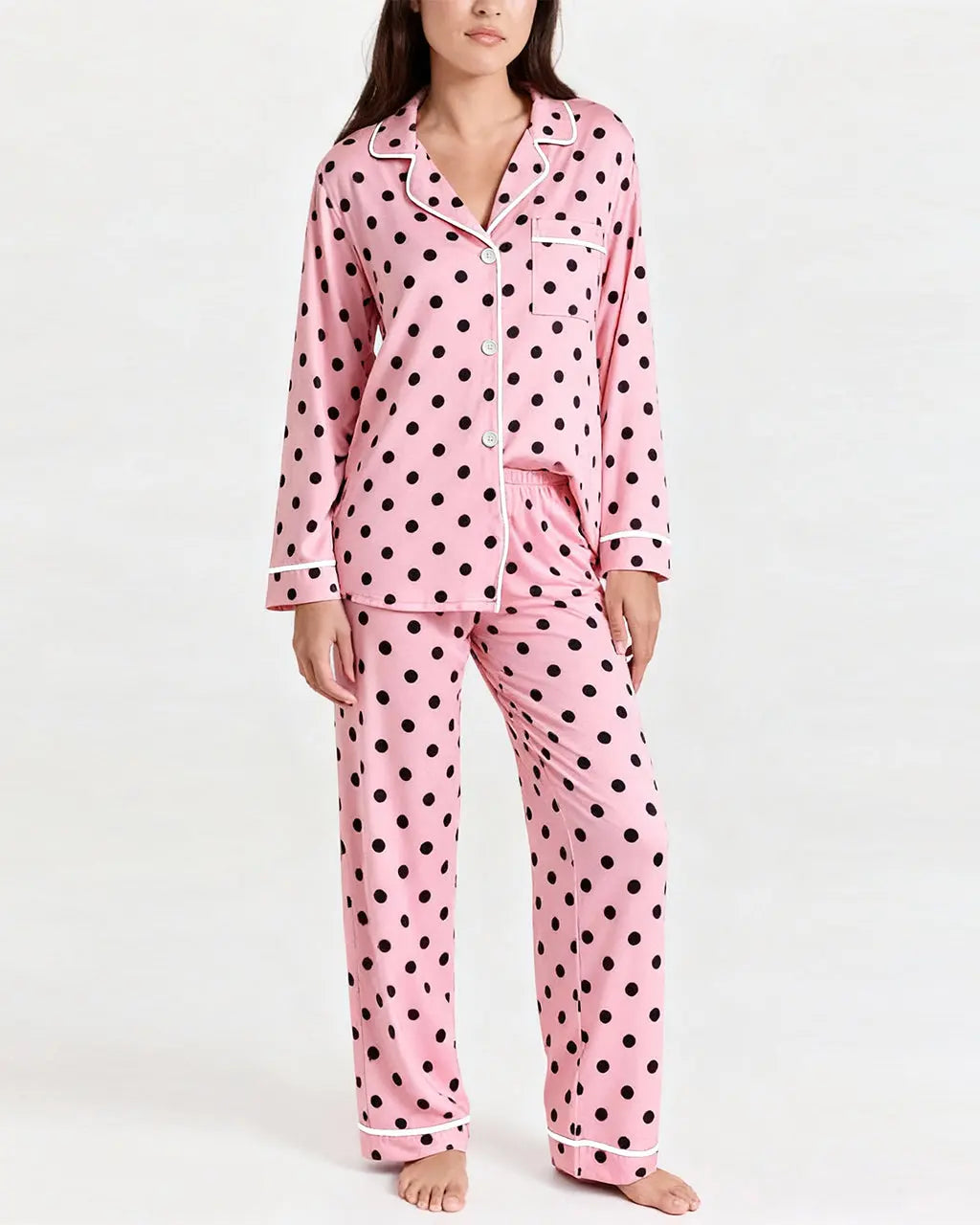 SOLACE CHICPolka Dot Print Pajama Set