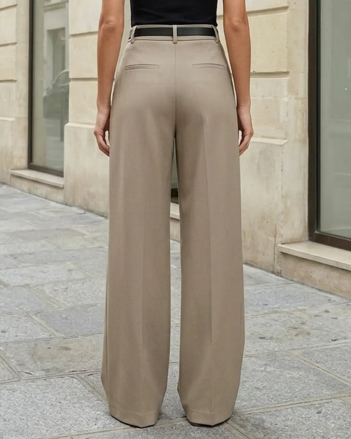 Elegant High Waist Pleated Wide Leg Pants SOLACE