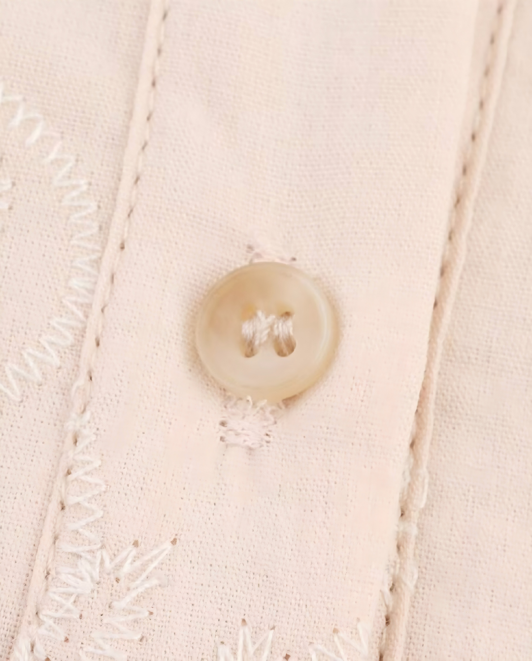SOLACEBeige Eyelet Embroidery Sleeveless Collared Shirt Mini Dress
