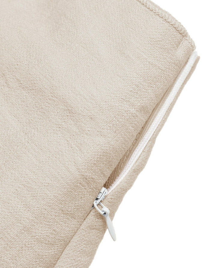 SOLACEBeige Solid Asymmetric Wrap Mini Skirt