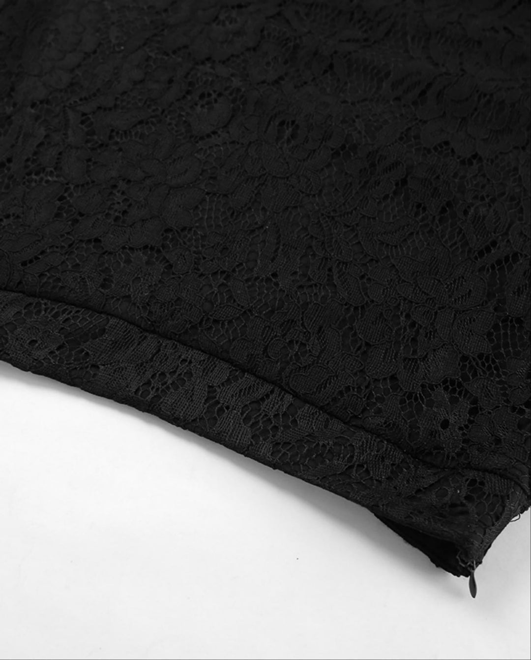 SOLACEBlack Lace High Waist Flared Mermaid Floor Length Maxi Skirt
