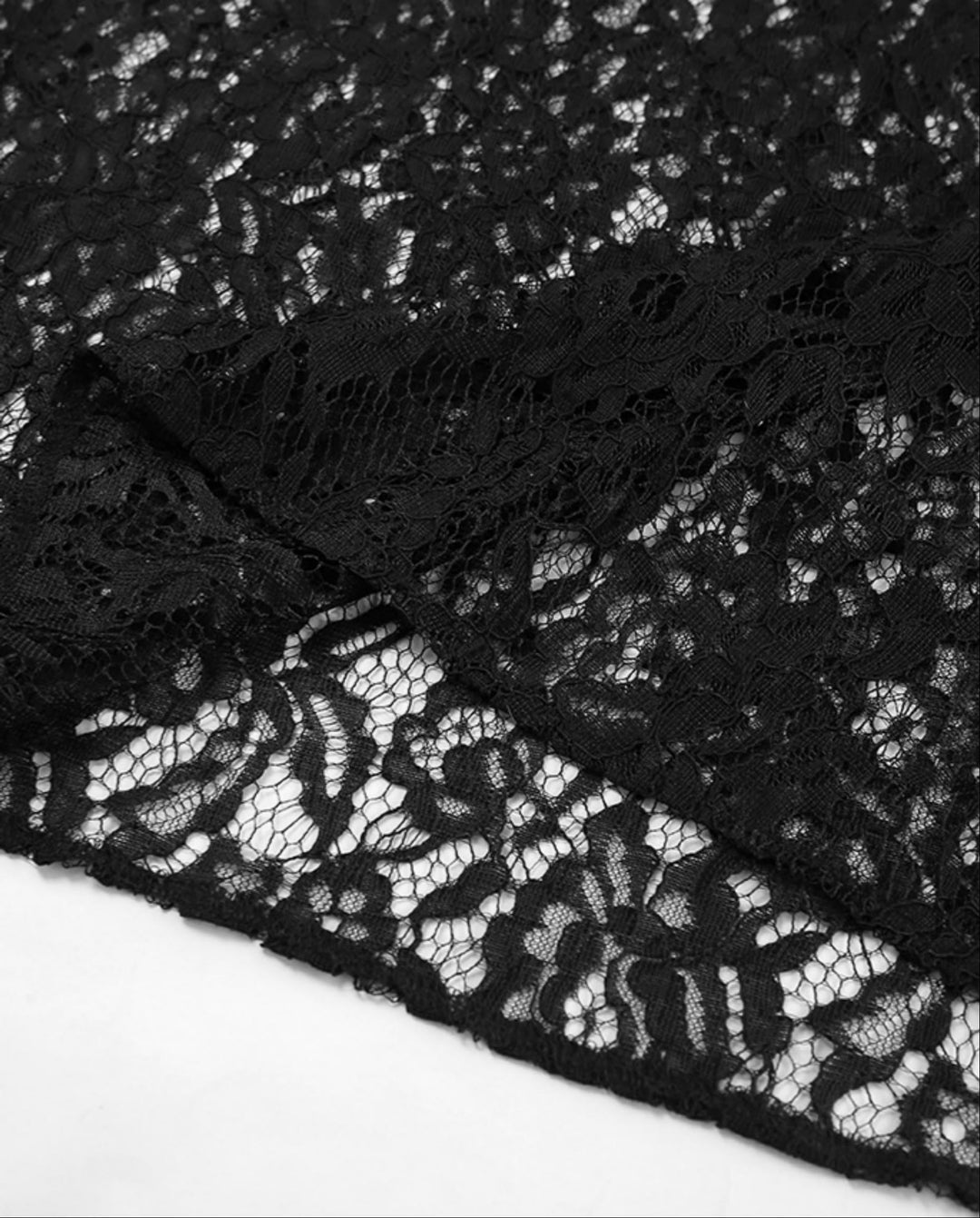 SOLACEBlack Lace High Waist Flared Mermaid Floor Length Maxi Skirt