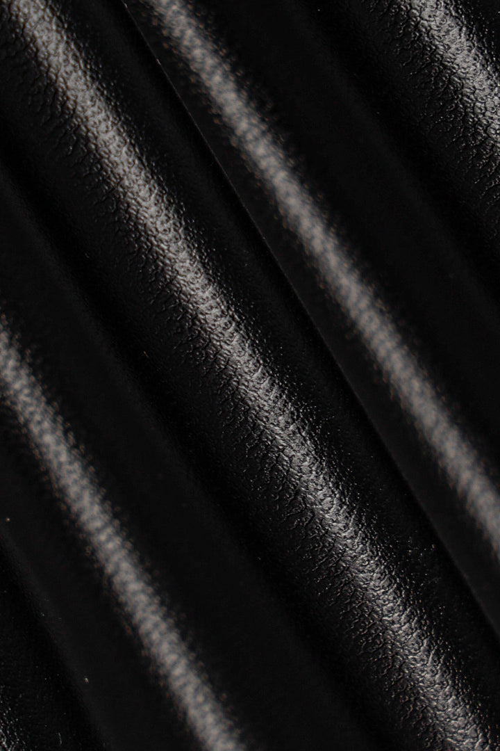 SOLACEBlack Strapless Bodycon Faux Leather Mini Dress