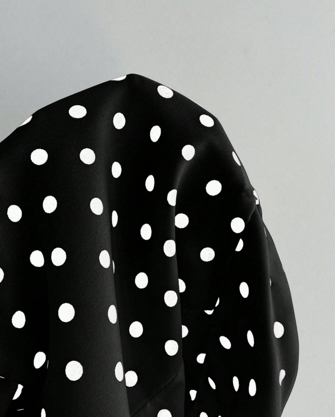 SOLACEBlack Sweet Polka Dot Halter Ruffled Summer Crop Top